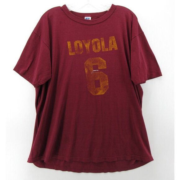 VINTAGE Loyola University Shirt XL Russell Athletic 90s Tee USA NCAA * - Picture 1 of 13